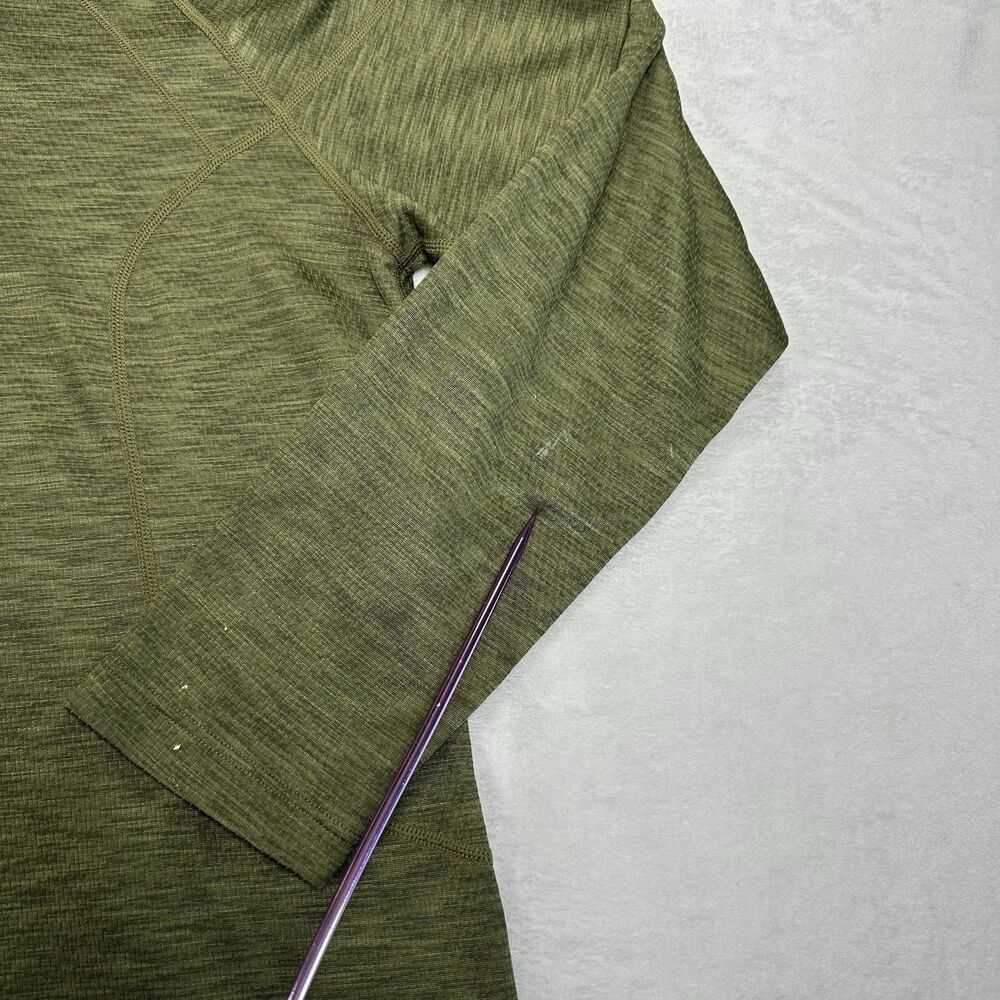 REI Men’s Large Green Quarter Zip Pullover Athletic Hiking Activewear Made USA - Picture 13 of 14